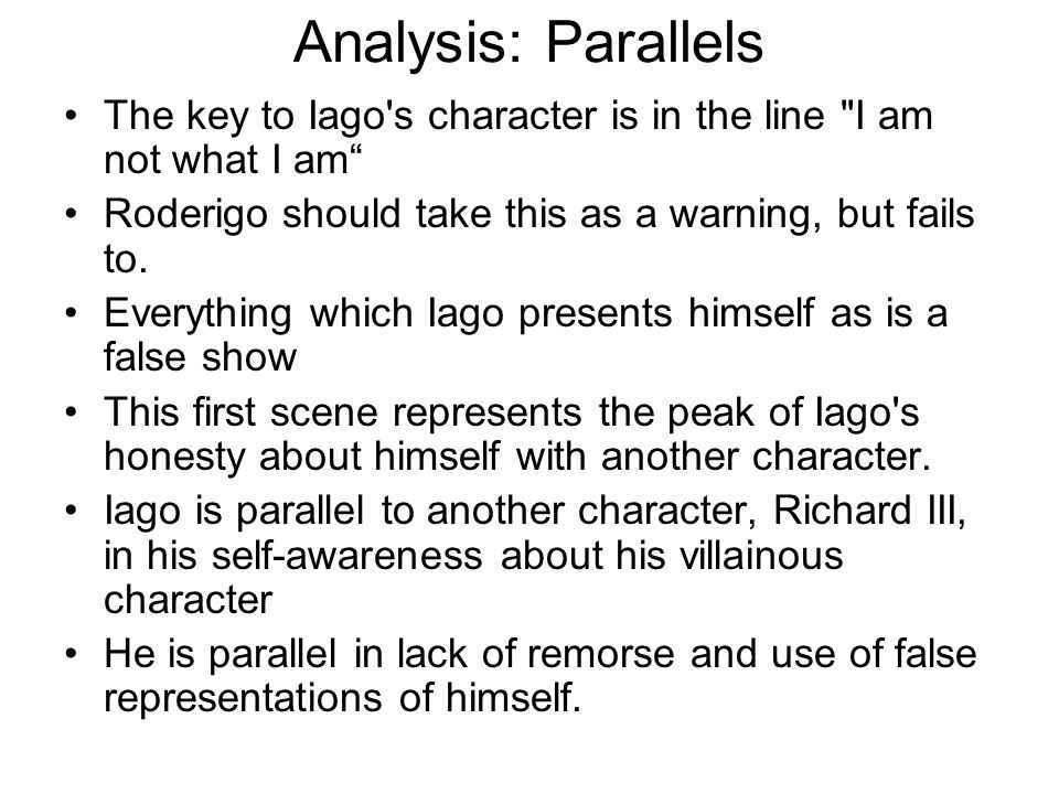 Othello Character Analysis
